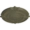 Ekena Millwork Attica Acanthus Leaf Ceiling Medallion (Canopies up to 4 5/8"), 53 1/2"OD x 3 1/2"P, Painted Turtle CM53ATPTF - alternate 2